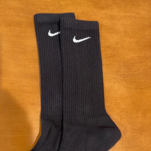 Nike Cotton Cushioned Crew Socks Black size Men 6 - 8 - Picture 3 of 4
